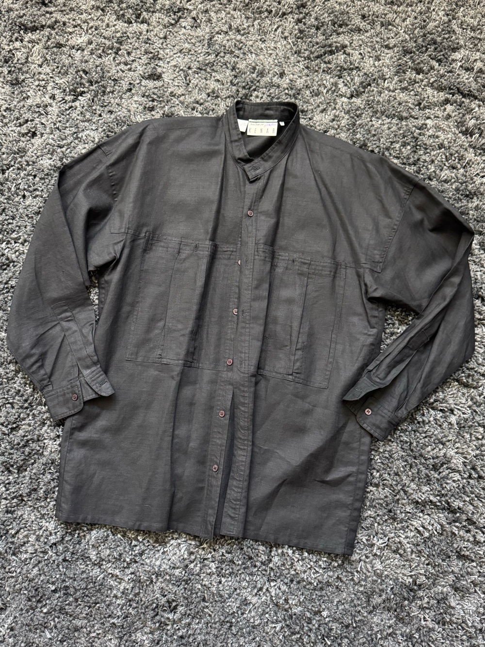 Vintage Kenar Linen blend button down Shirt Size 6